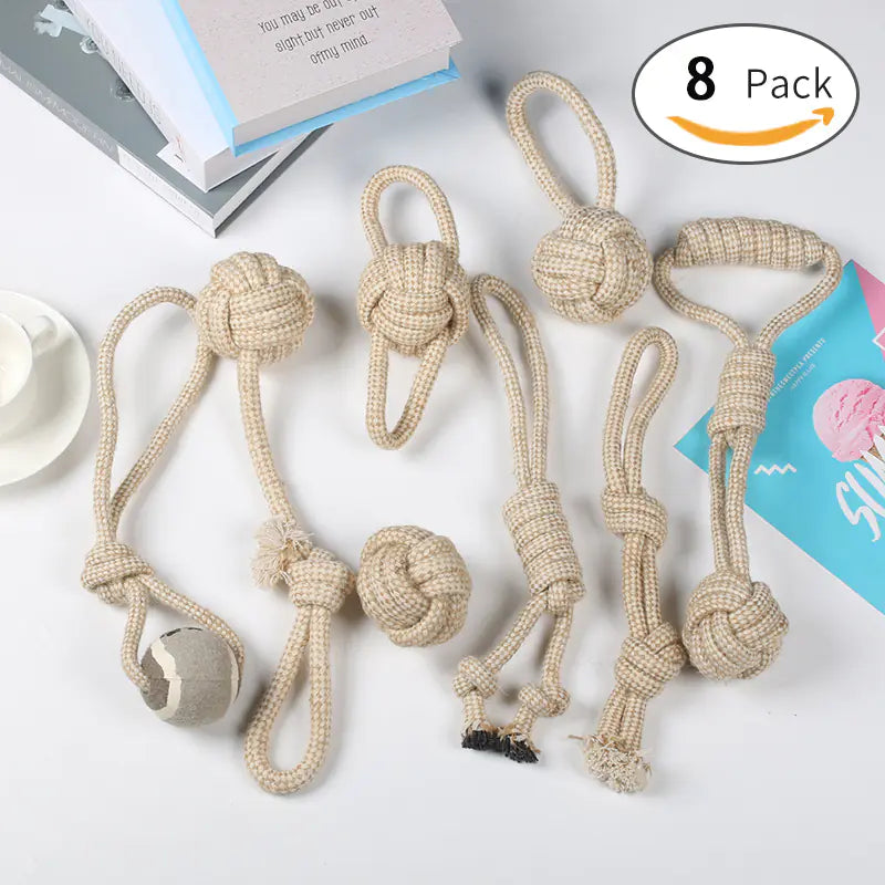 Dog Chew Rope Toys for Small and Large Breeds Set